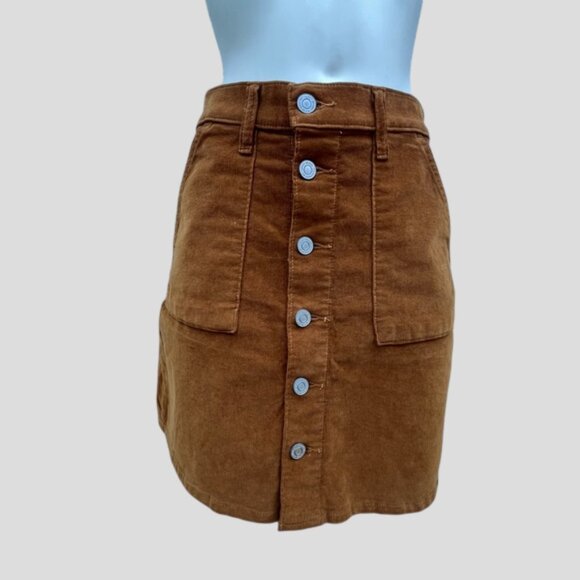 Lucky Brand Corduroy Whisky Mini Skirt - Picture 1 of 10